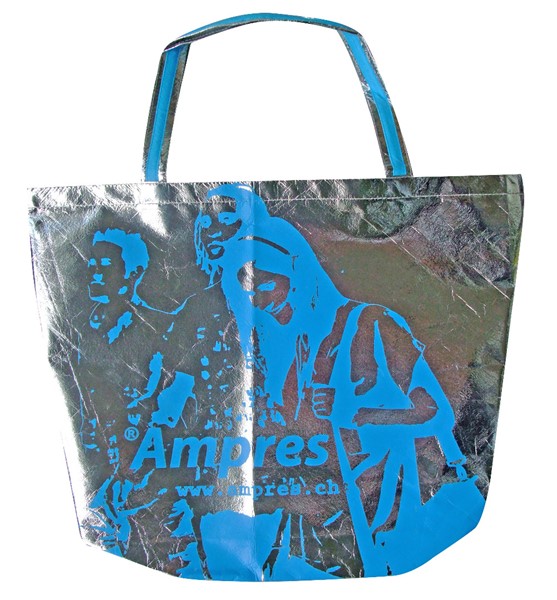 Shopper AMPRES TNT laminato argento