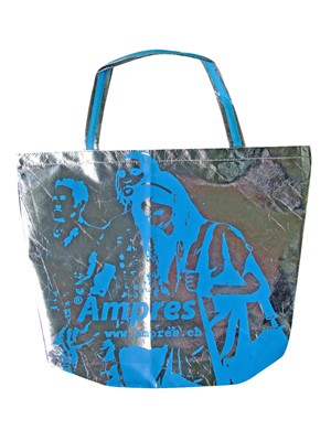 Shopper AMPRES TNT laminato argento