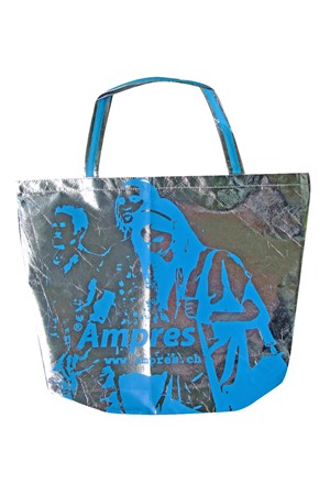 Shopper AMPRES TNT laminato argento